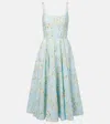 Emilia Wickstead Mona Floral Cotton Midi Dress