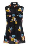 Emilia Wickstead Navanne Floral Silk Top