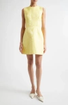 Emilia Wickstead Neelam Moiré Mikado A-line Minidress In Yellow