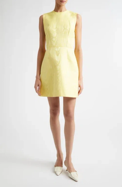Emilia Wickstead Neelam Moiré Mikado A-line Minidress In Yellow