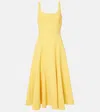 Emilia Wickstead Neith Crêpe Midi Dress In Custard