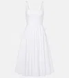 Emilia Wickstead Nikush Panelled Cotton Midi Dress In White