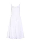 Emilia Wickstead Nikush Panelled Cotton Midi Dress In White