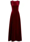 Emilia Wickstead Nodin Velvet Gown In Red