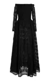 Emilia Wickstead Noemi Off-the-shoulder Gown In Black