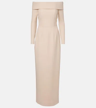 Emilia Wickstead Nosrat Wool Crêpe Bustier Dress In Brown