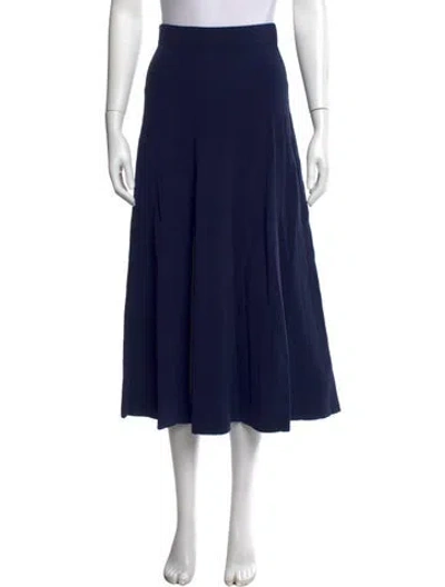 Pre-owned Emilia Wickstead Nylon Midi Length Skirt In Blue