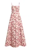 Emilia Wickstead Oceana Floral Taffeta Faille Gown
