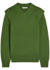 Emilia Wickstead Panelled Knit Jumper In Green