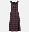 Emilia Wickstead Petra Houndstooth Wool-blend Midi Dress In Multi