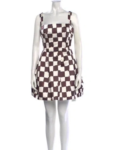 Pre-owned Emilia Wickstead Plaid Print Mini Dress In Multicolor