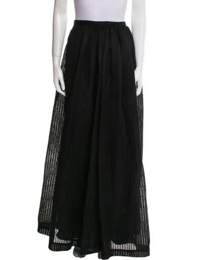 Pre-owned Emilia Wickstead Pleated Accents Long Skirt In Black