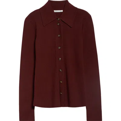 Emilia Wickstead Reno Wool Cardigan In Brown