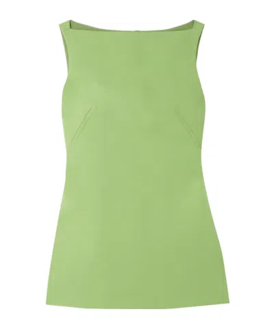 Emilia Wickstead Rifer Wool-crepe Mini Dress In Green