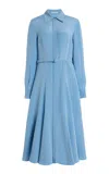 Emilia Wickstead Riko Belted Silk Crepe De Chine Midi Dress