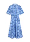 Emilia Wickstead Rubie Checked Cotton Midi Shirt Dress In Pattern