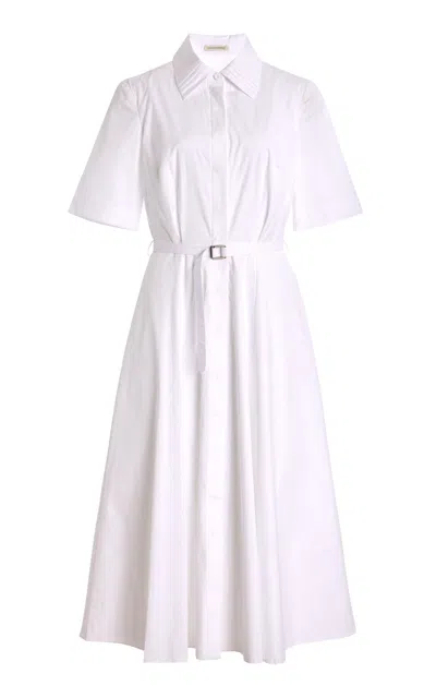 Emilia Wickstead Rubie Cotton Coat Dress In White
