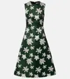 Emilia Wickstead Rumi Floral Genzianella Midi Dress In Green