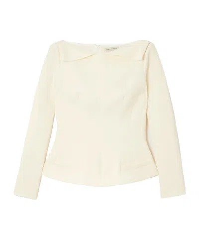 Emilia Wickstead Rye Crepe Top In Neutral