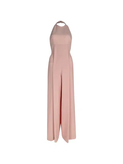 Pre-owned Emilia Wickstead Sabryn Halterneck Jumpsuit In Pink
