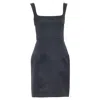 Emilia Wickstead Salma Duchess Satin Structured Hip Dress In Black