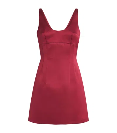 Emilia Wickstead Satin Einna Mini Dress In Red