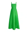 Emilia Wickstead Satin Mathilde Gown In Green