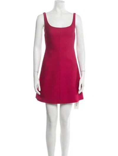 Pre-owned Emilia Wickstead Scoop Neck Mini Dress In Red