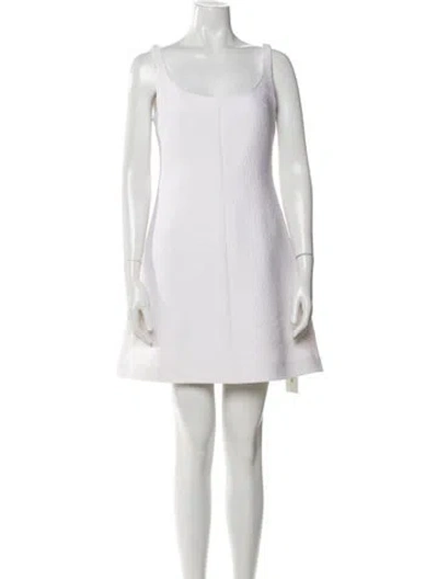 Pre-owned Emilia Wickstead Scoop Neck Mini Dress W/ Tags In White