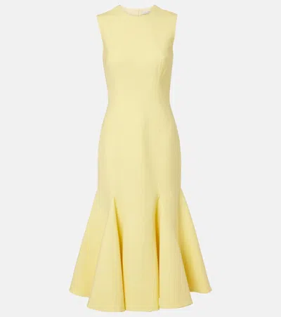 Emilia Wickstead Seema Crêpe Cocktail Dress In Yellow