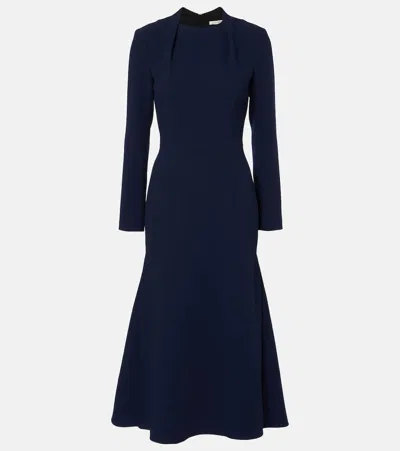 Emilia Wickstead Seneca Midi Dress In Blue