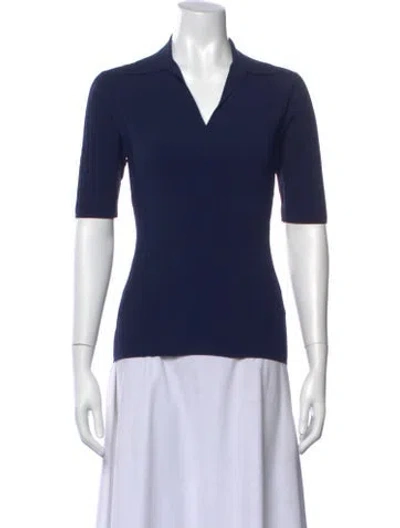 Pre-owned Emilia Wickstead Short Sleeve Polo In Blue