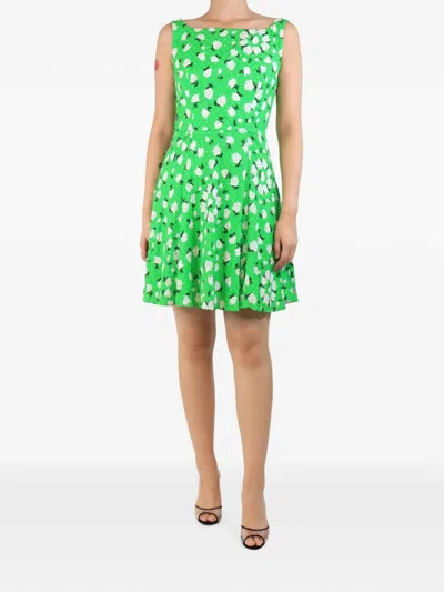 Pre-owned Emilia Wickstead Sleeveless Floral-print Dress In Green