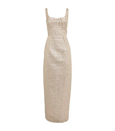 Emilia Wickstead Square-neck Sharon Gown In Champagne