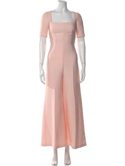 Pre-owned Emilia Wickstead Square Neckline Jumpsuit In Pink