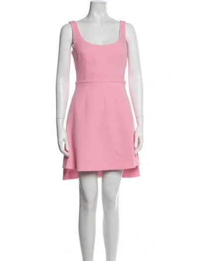 Pre-owned Emilia Wickstead Square Neckline Mini Dress W/ Tags In Pink