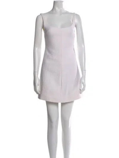 Pre-owned Emilia Wickstead Square Neckline Mini Dress In White