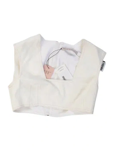 Pre-owned Emilia Wickstead Square Neckline Sleeveless Top In Neutrals