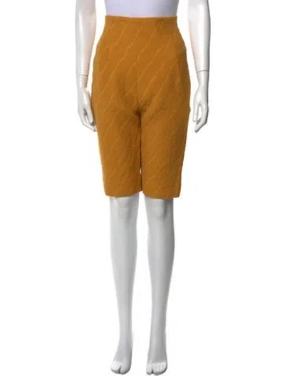 Pre-owned Emilia Wickstead Straight Leg Pants In Yellow