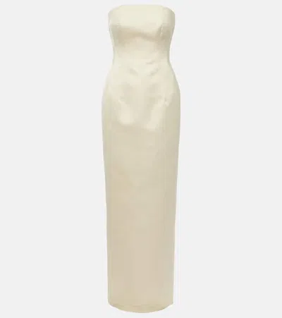 Emilia Wickstead Strapless Gown In Ivory