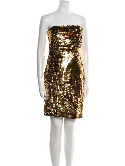 Pre-owned Emilia Wickstead Strapless Mini Dress W/ Tags In Multi