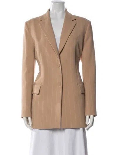 Pre-owned Emilia Wickstead Striped Blazer In Neutral