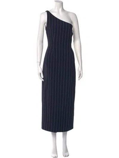 Pre-owned Emilia Wickstead Striped Long Dress In Blue