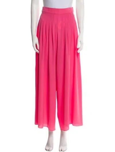 Pre-owned Emilia Wickstead Striped Wide Leg Pants In Pink