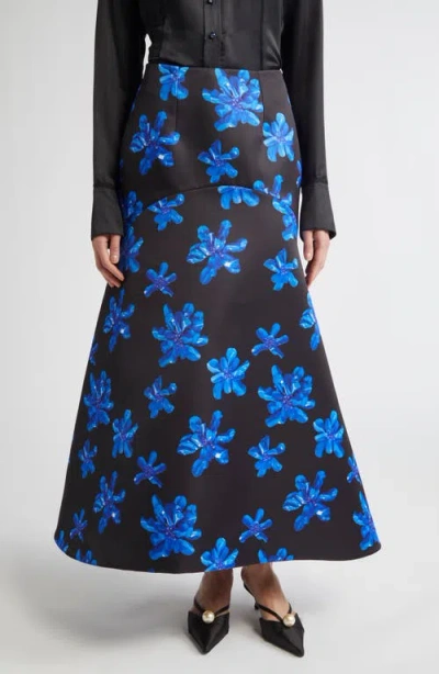 EMILIA WICKSTEAD EMILIA WICKSTEAD TAMILLA FLORAL GENZIANELLA MERMAID SKIRT