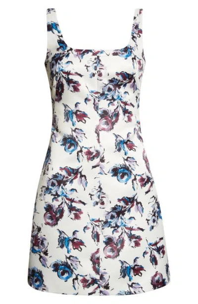 Emilia Wickstead Tillie Floral Genzianella Sateen Minidress In Multi