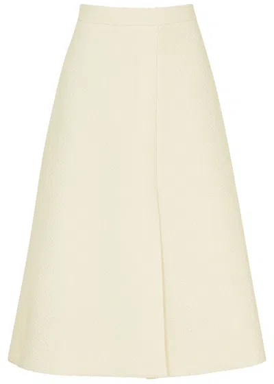 Emilia Wickstead Torina Cotton-blend Midi Skirt In Ivory