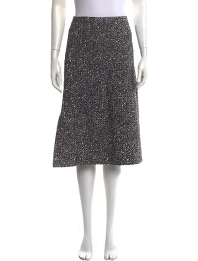 Pre-owned Emilia Wickstead Tweed Pattern Midi Length Skirt In Multicolor