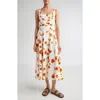 Emilia Wickstead Verena Floral-print Swiss-dot Cotton-blend Midi Dress In Multi