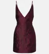 Emilia Wickstead Vero Embroidered Minidress In Burgundy